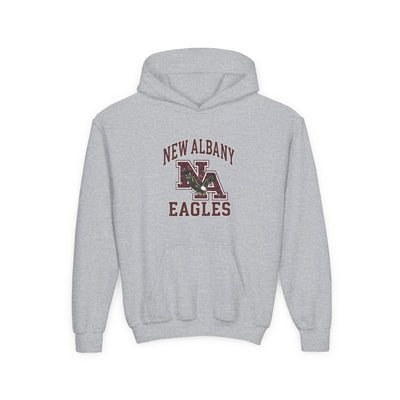 Youth New Albany Vintage Vibes Football Logo Graphic Hoodie