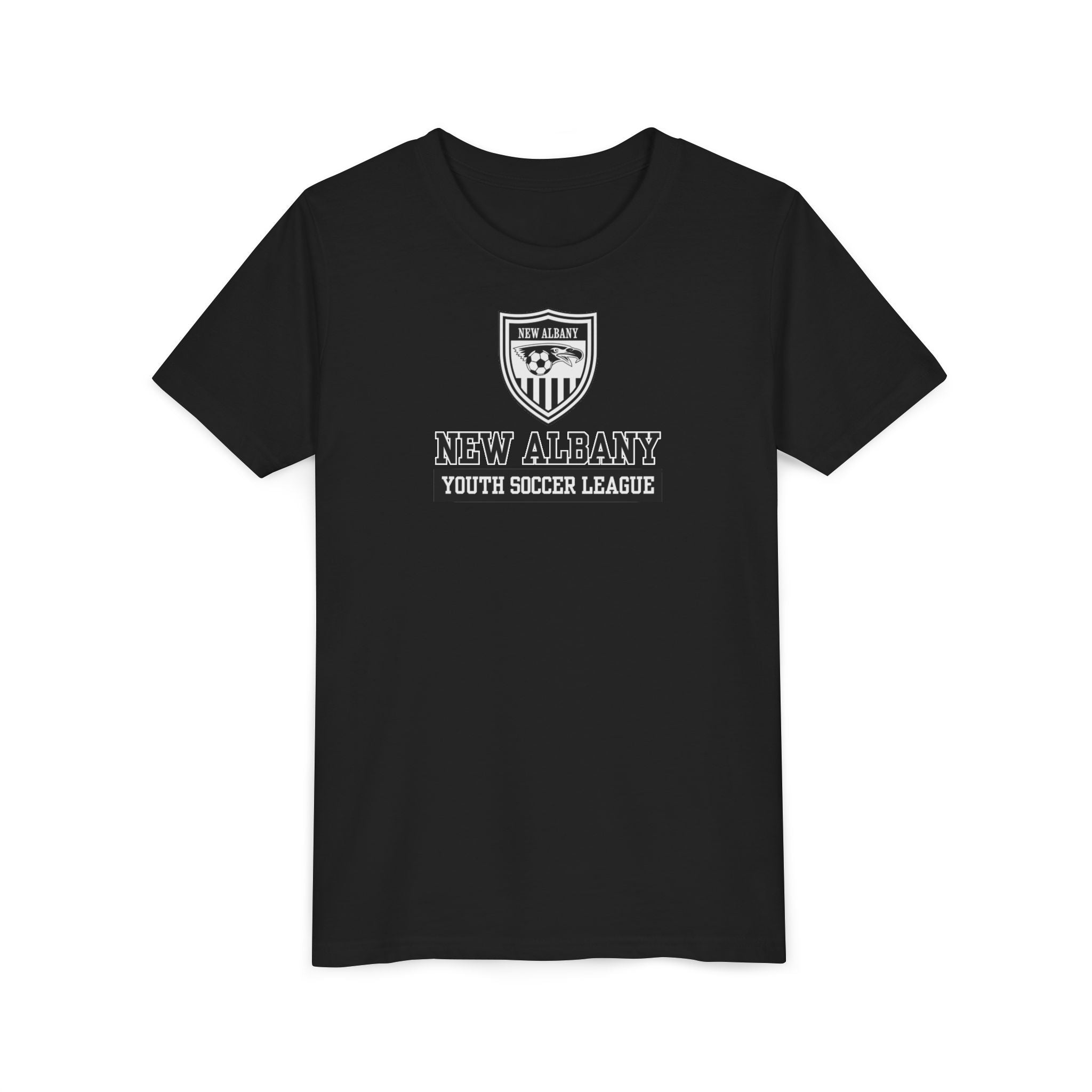 Youth New Albany Youth Soccer League Game Day Graphic Short Sleeve Bella + Canvas Soft Tee