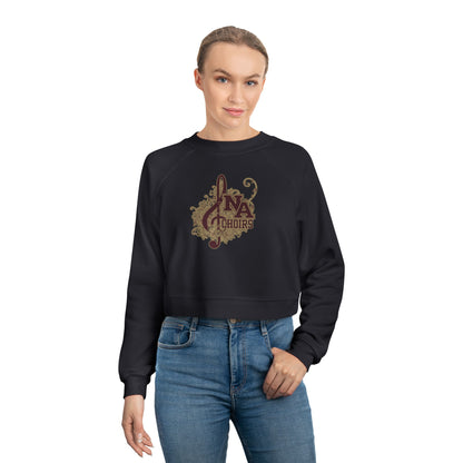Women's Floral Medley Choirs Graphic Cropped Fleece Sweatshirt