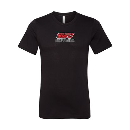 Adult Unisex Classic OWU Bishops Baseball Graphic Short Sleeve Soft Tee - Ohio Wesleyan University