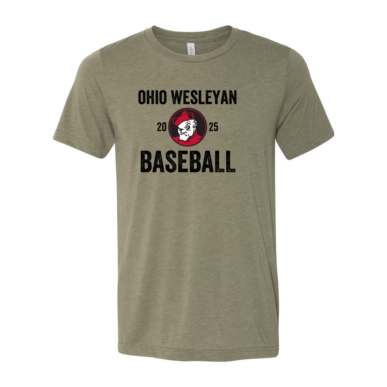 Adult Unisex OWU 2025 Baseball Graphic Short Sleeve Soft Tee - Ohio Wesleyan University