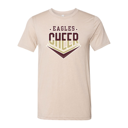 Adult Unisex Super Soft Eagles Maroon & Gold Cheer Short Sleeve Graphic Tee - New Albany Eagles