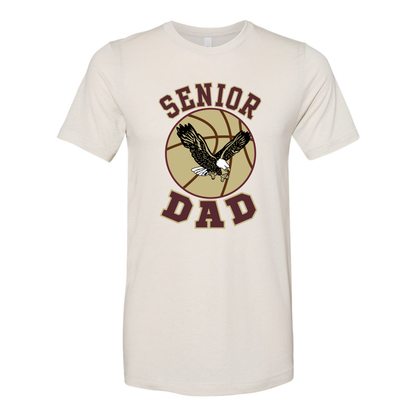 Adult Unisex Super Soft Senior Basketball Dad Short Sleeve Graphic Tee