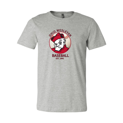 Adult Unisex 1842 Bishops Baseball Graphic Short Sleeve Soft Tee - Ohio Wesleyan University