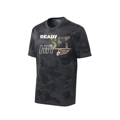 Youth Camo Ready Set Hit Football Competitor Performance Short Sleeve Graphic Tee