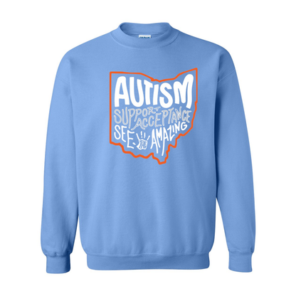 Adult Unisex "Autism See The Amazing" Bridgeway Graphic Crewneck Sweatshirt