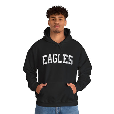 Adult Unisex Distressed White Eagles Graphic Hoodie