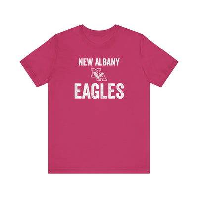 Adult Unisex Vintage Distressed New Albany Eagles Graphic Short Sleeve Soft Tee