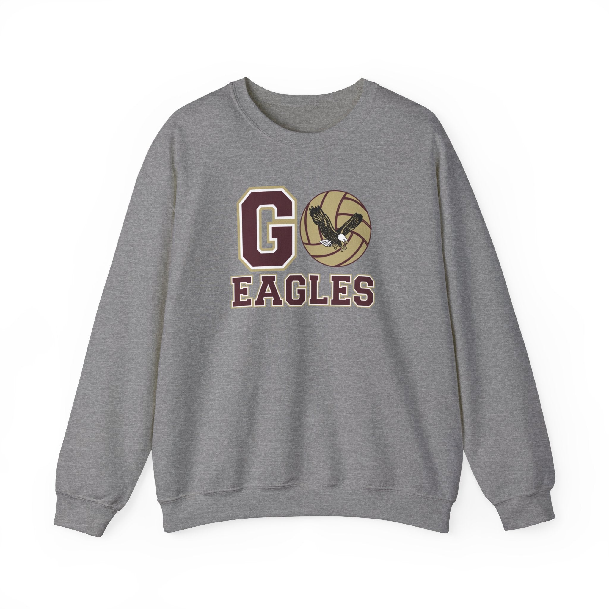 Adult Unisex Go Eagles Volleyball Graphic Sweatshirt - New Albany Eagles