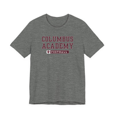 Adult Unisex Columbus Academy Football Graphic Short Sleeve Bella + Canvas Soft Tee
