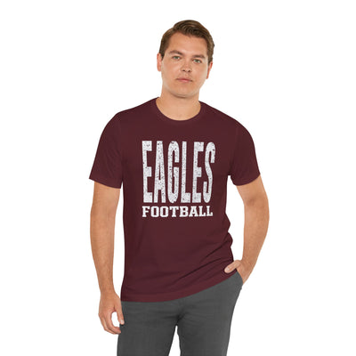 Adult Unisex New Albany Football Distressed Enlarged Graphic Short Sleeve Soft Tee