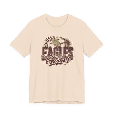 Adult Unisex New Albany Eagles Ombre Volleyball Graphic Short Sleeve Soft Tee