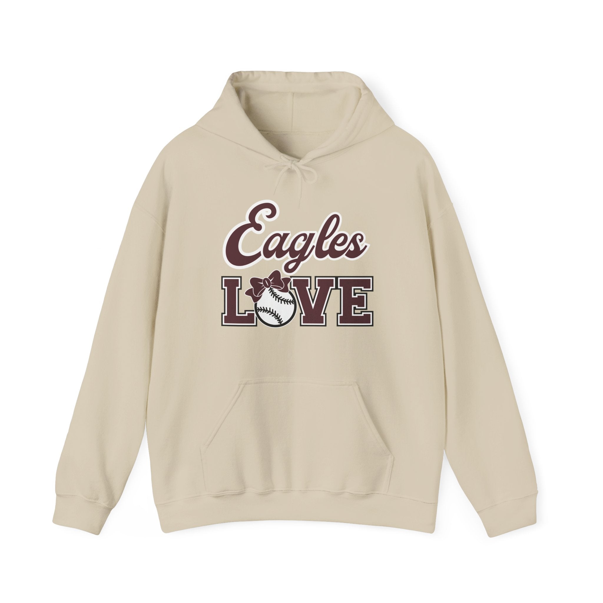 Adult Unisex Eagles Softball Love Graphic Hoodie