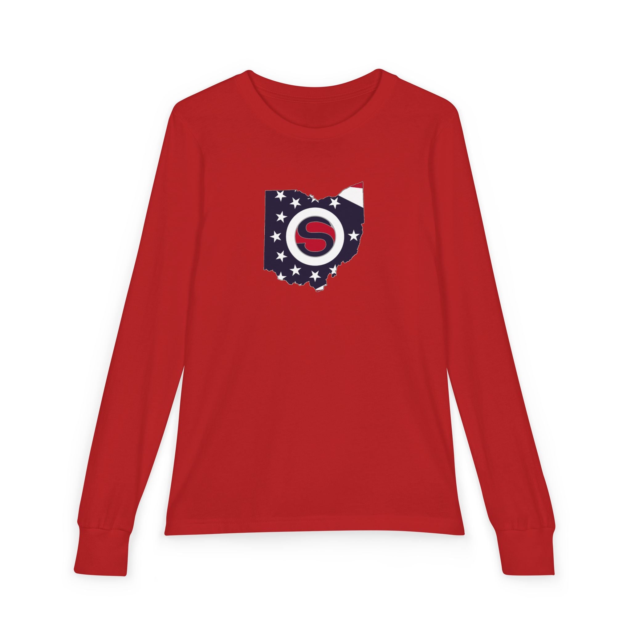 Youth Stingers Softball State Logo Graphic Bella + Canvas Long Sleeve Soft Tee