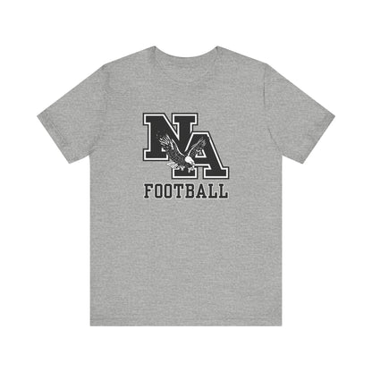 Adult Unisex Classic Logo Black Football Graphic Short Sleeve Soft Tee