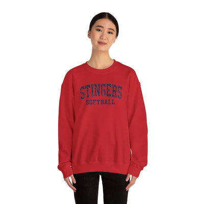 Adult Unisex Stingers Softball Vintage Distressed Graphic Sweatshirt