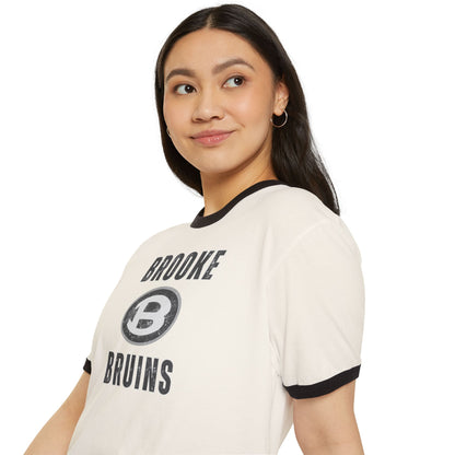 Adult Unisex Brooke Bruins Vintage Distressed Graphic Short Sleeve Ringer Tee