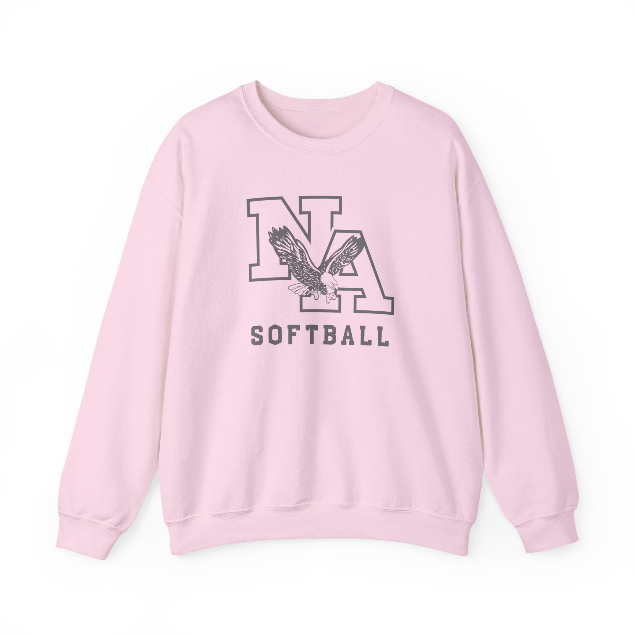 Adult Unisex New Albany Grey Tonal Softball Logo Graphic Sweatshirt