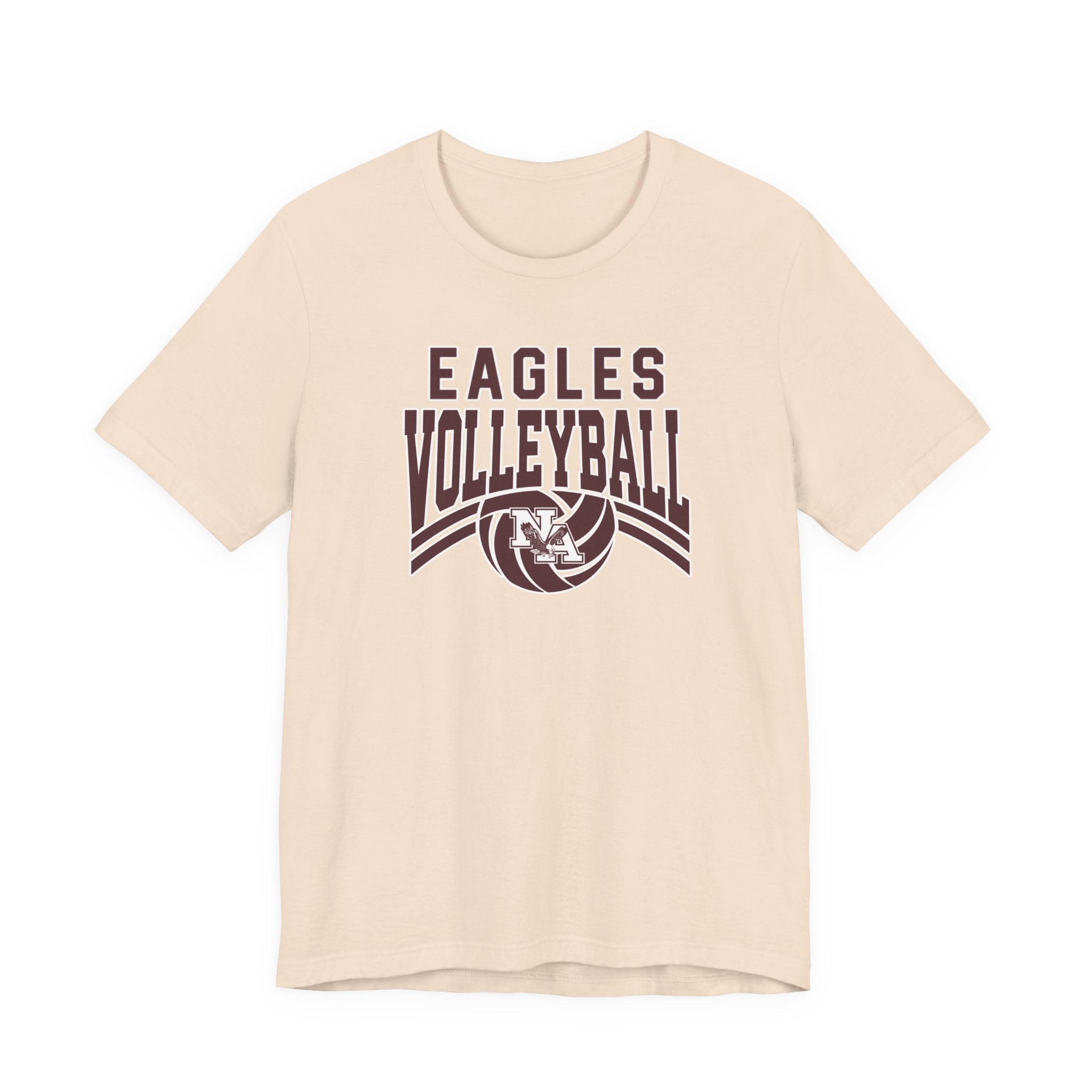 Adult Unisex New Albany Volleyball Varsity Arch Graphic Short Sleeve Soft Tee