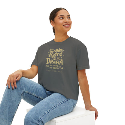 Women's There Will Be Drama Graphic Boxy Crop Short Sleeve Tee