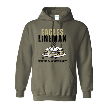 Adult Unisex Eagles Lineman Pancake Graphic Hoodie