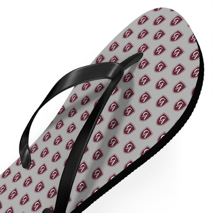 Columbus Academy Allover Logo Print Flip Flops