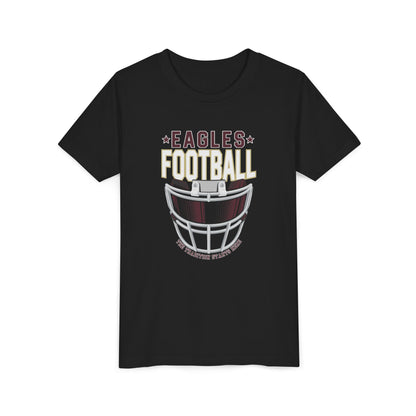 Youth Eagles White Hype Helmet Graphic Short Sleeve Soft Tee