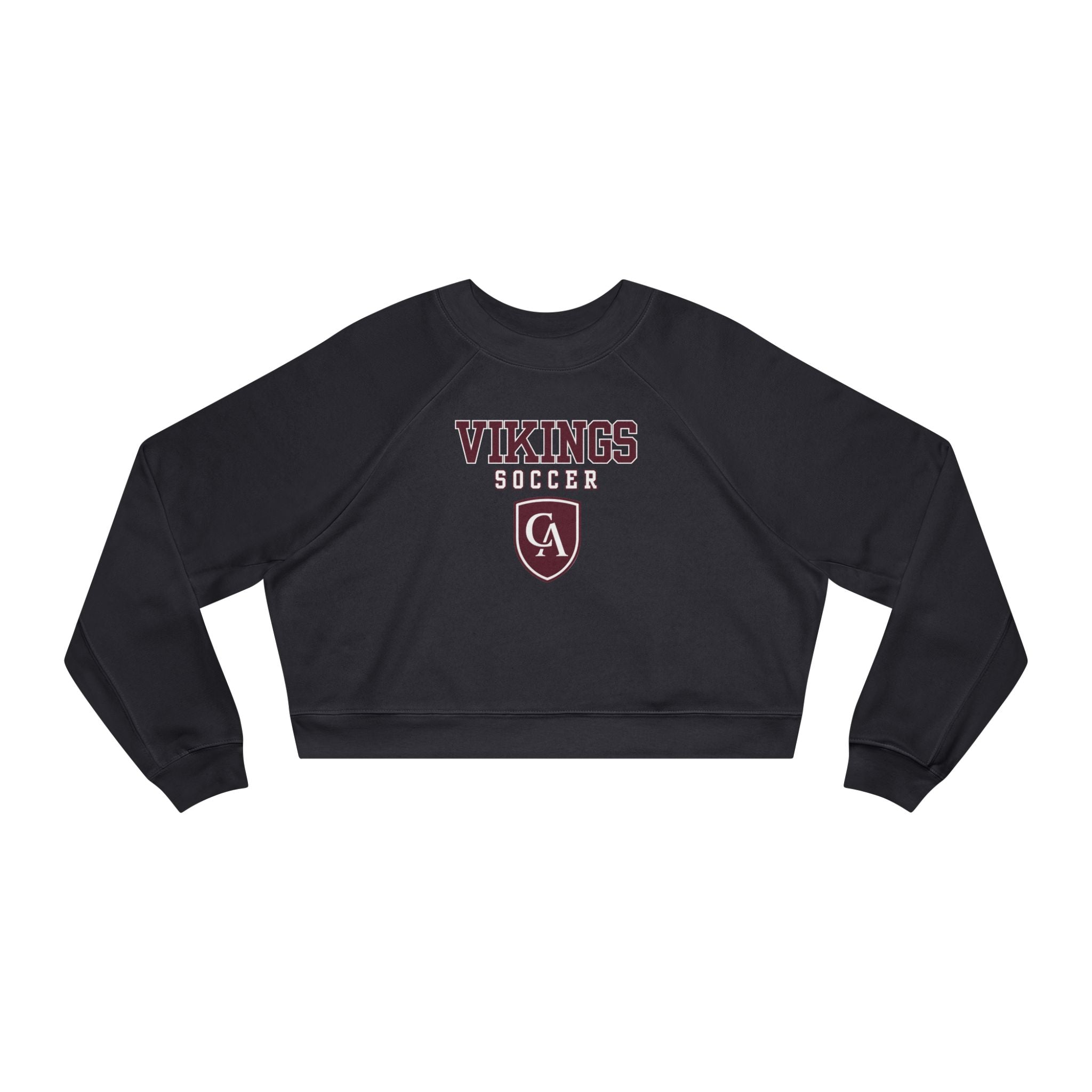 Women's Columbus Academy Soccer Graphic Cropped Fleece Bella + Canvas Sweatshirt