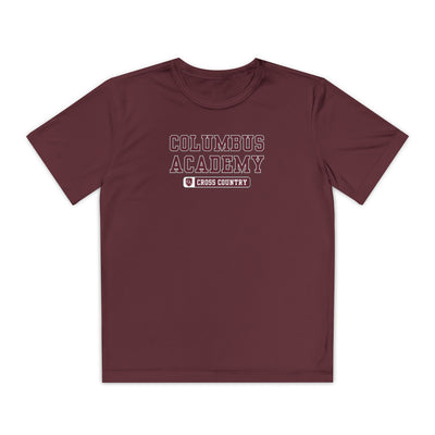 Youth Columbus Academy Cross Country Graphic Sport-Tek Competitor Performance Tee