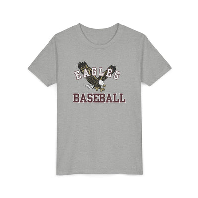 Youth Flying Baseball Eagle Baseball Graphic Short Sleeve Soft Tee