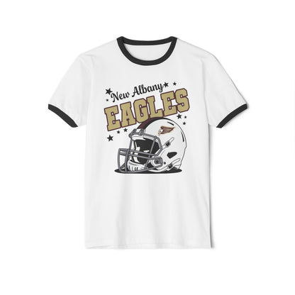 Adult Unisex New Albany Eagles Football Pride Graphic Short Sleeve Ringer Tee