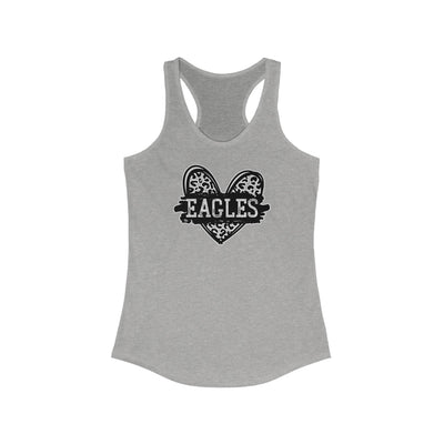 Women's Eagles Animal Print Heart Graphic Racerback Tank