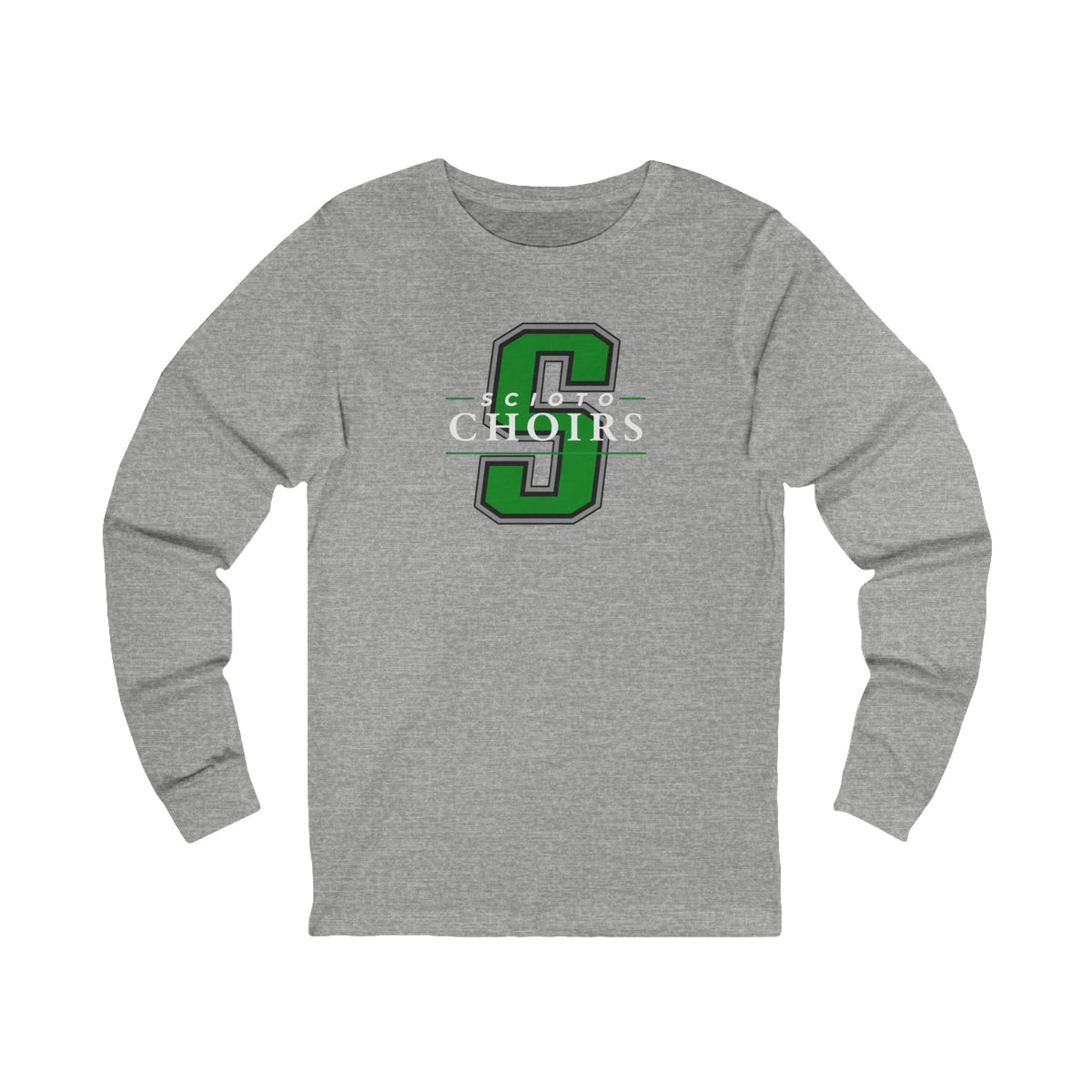 Adult Unisex Dublin Scioto Choirs Classic Logo Graphic Long Sleeve Bella + Canvas Soft Tee