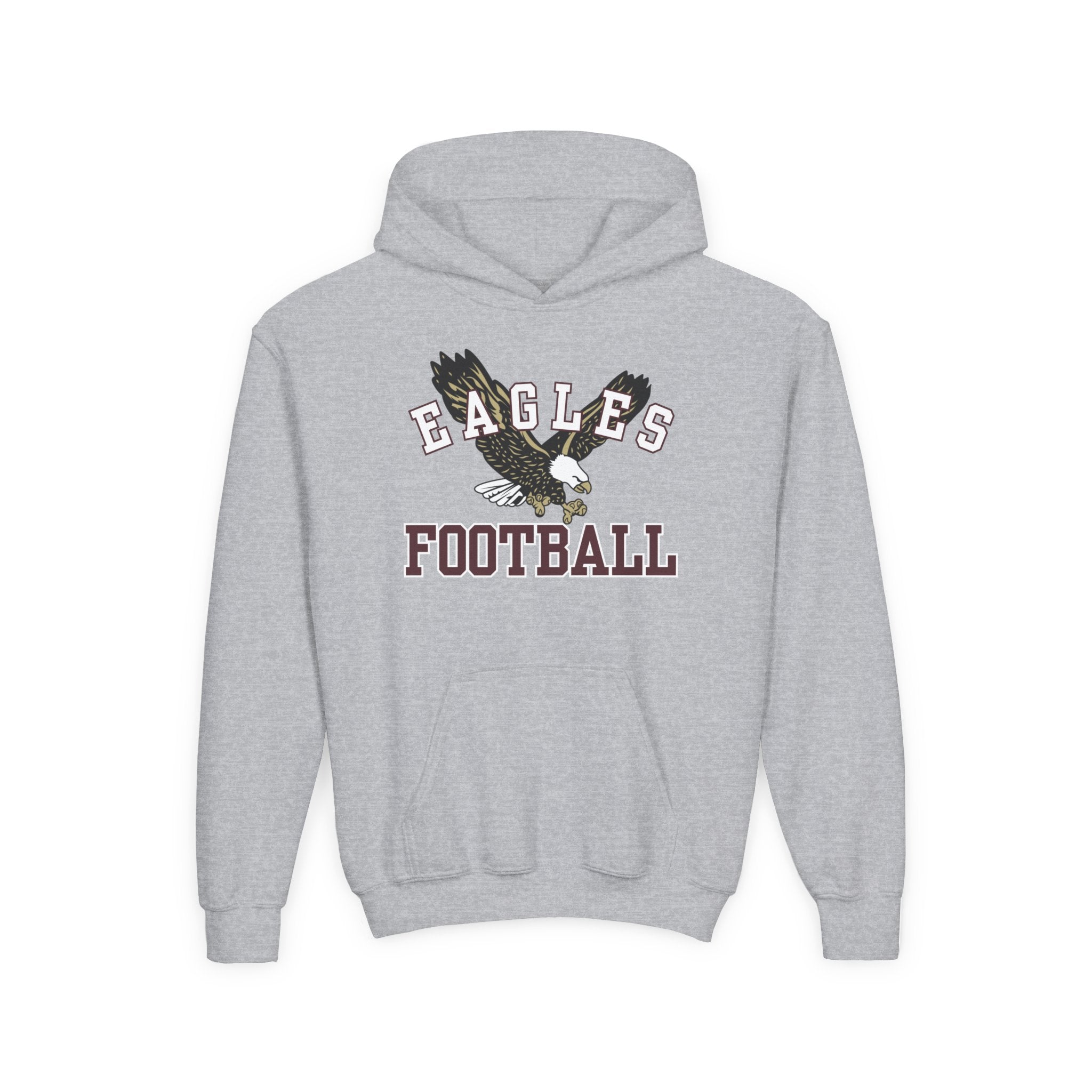 Youth Flying Football Eagle Graphic Hoodie