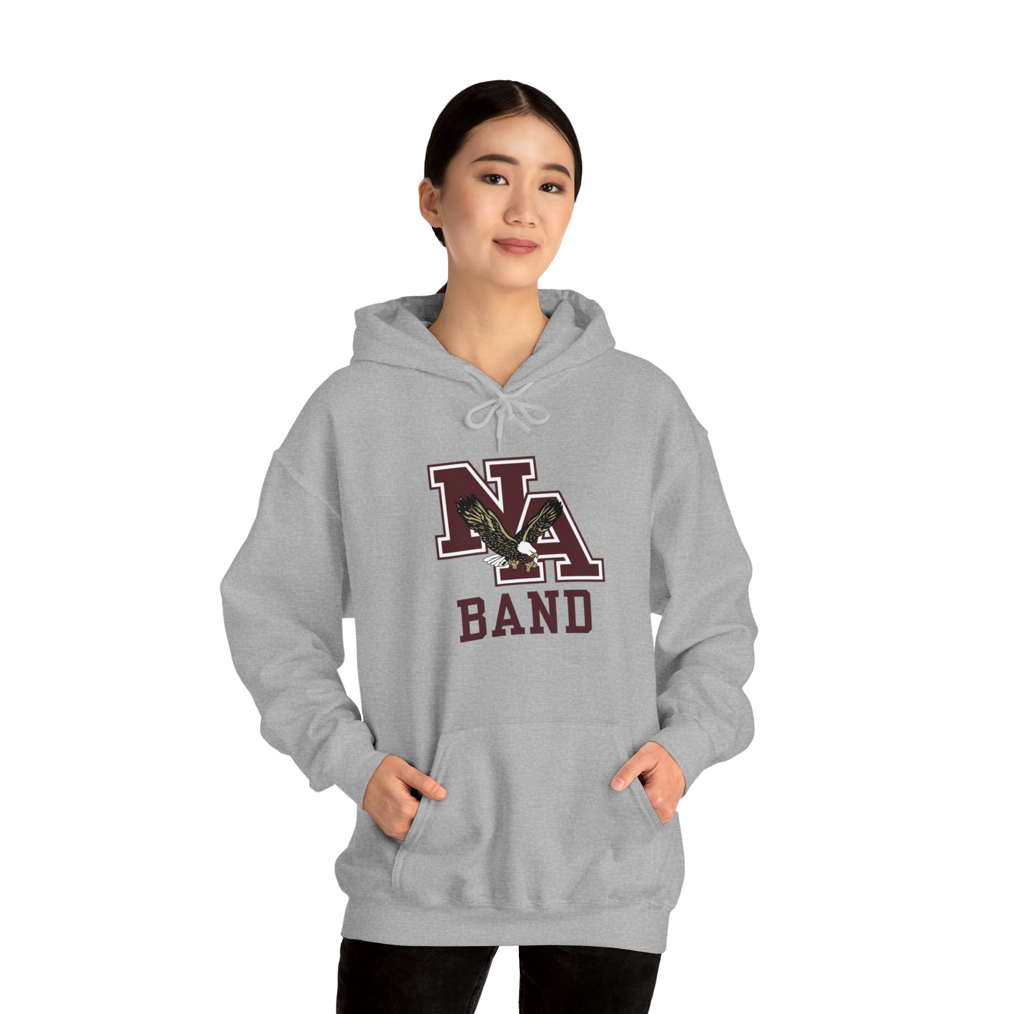 Adult Unisex Band Classic Logo Graphic Hoodie - New Albany Eagles