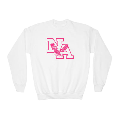 Youth Neon Pink Power Graphic Sweatshirt - PINK OCTOBER