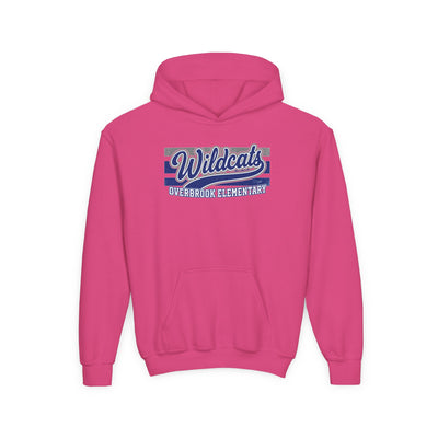 Youth Overbrook Elementary Wildcats Vintage Distressed Spirit Graphic Hoodie