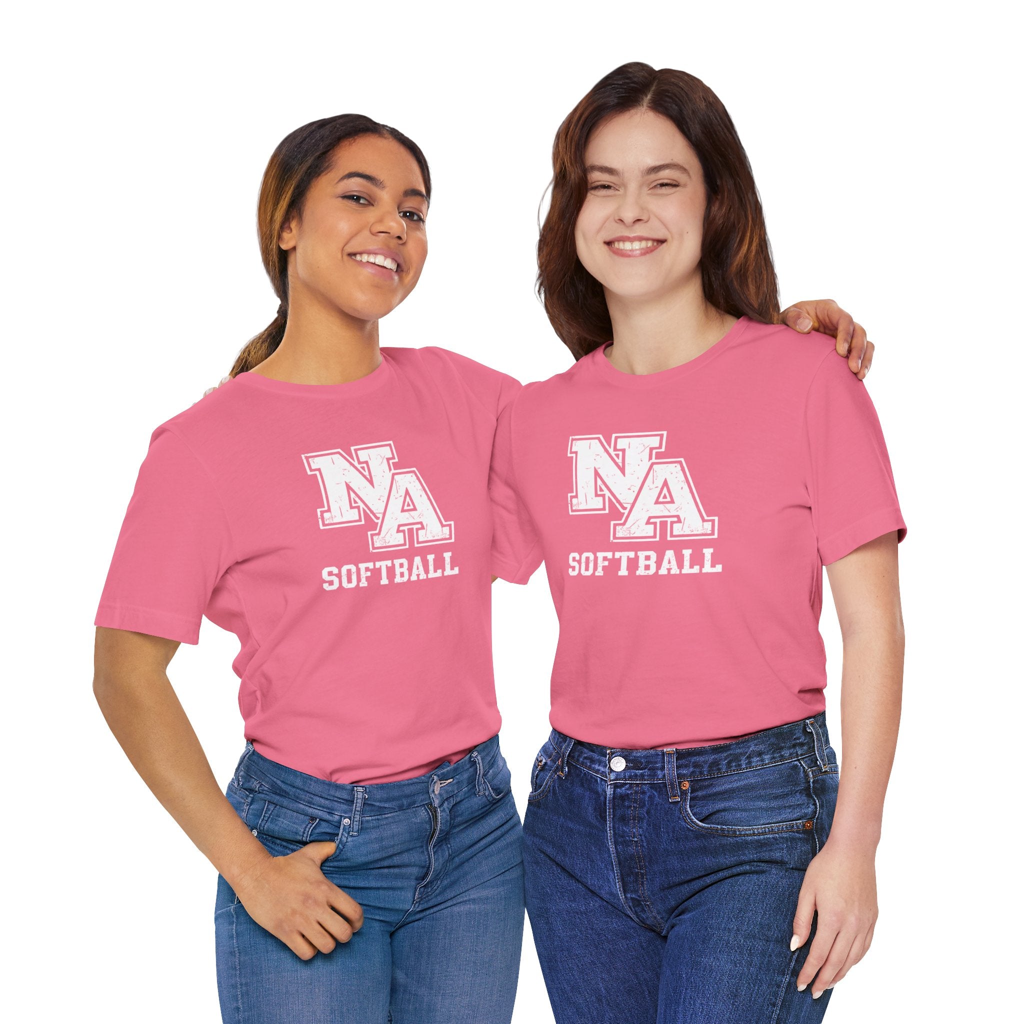 Adult Unisex New Albany Softball Vintage Vibe Logo Graphic Short Sleeve Soft Tee
