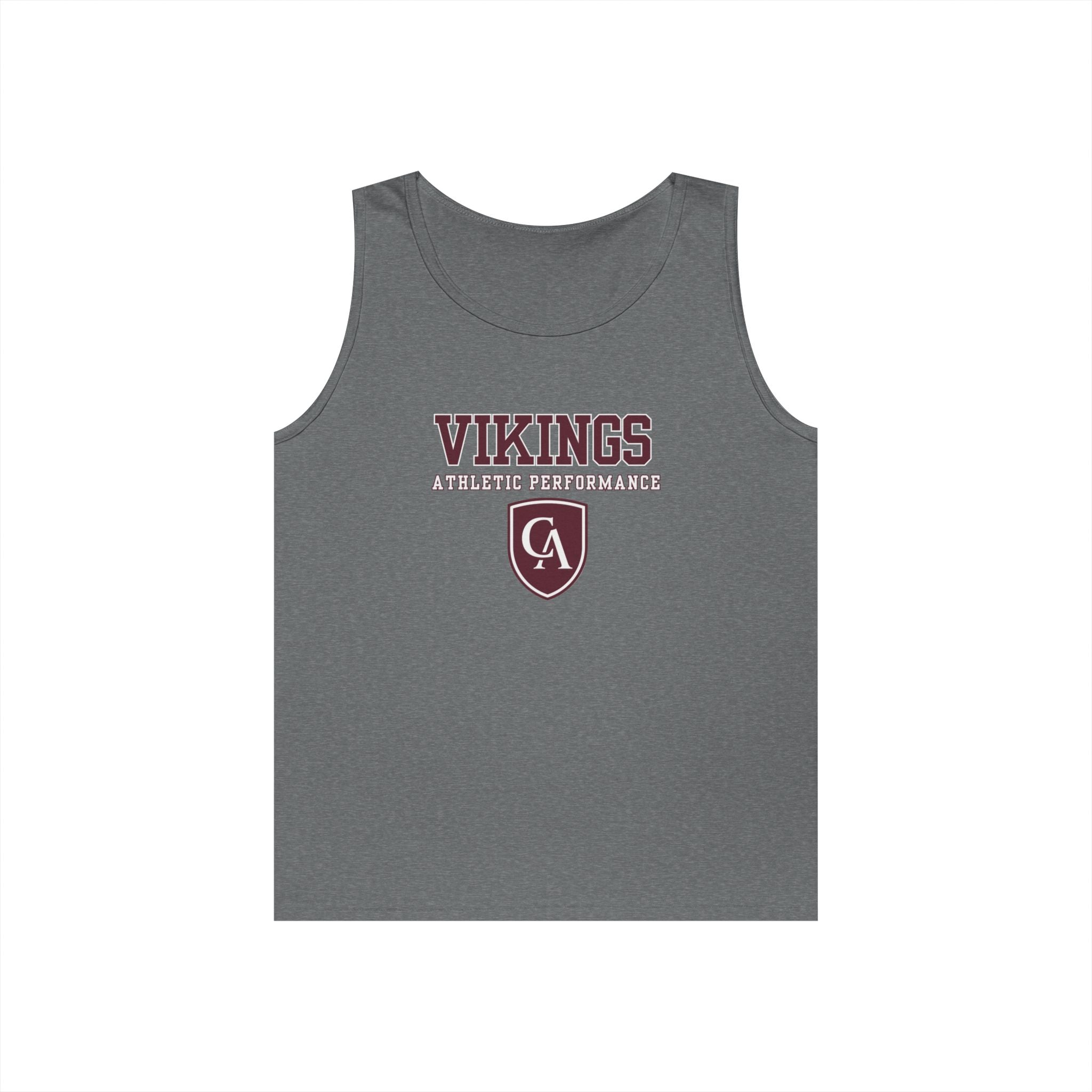 Adult Unisex Columbus Academy Vikings Athletic Performance Graphic Gildan Heavy Blend Cotton Tank