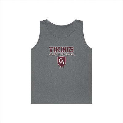 Adult Unisex Columbus Academy Vikings Athletic Performance Graphic Gildan Heavy Blend Cotton Tank