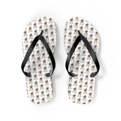 Adult Unisex Vintage Fighting Eagle White Flip Flops - New Albany Eagles
