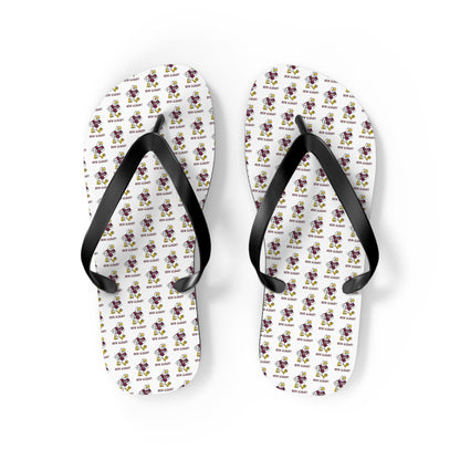 Adult Unisex Vintage Fighting Eagle White Flip Flops - New Albany Eagles