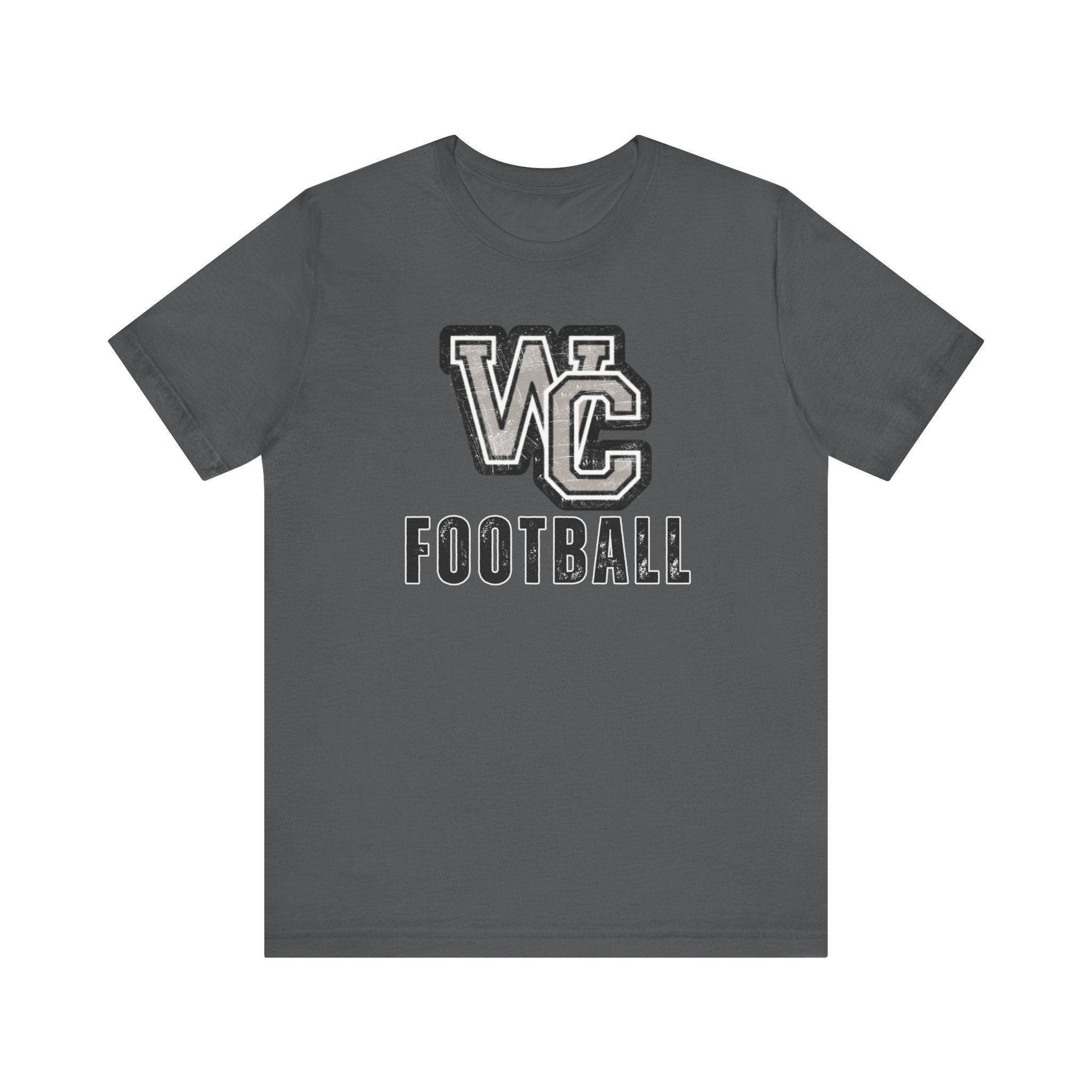 Adult Unisex Vintage Distressed Westerville Central Football Graphic Short Sleeve Soft Tee