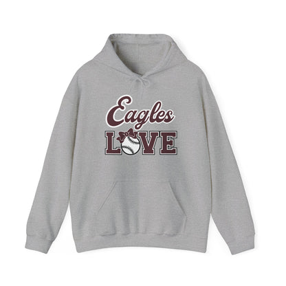 Adult Unisex Eagles Softball Love Graphic Hoodie