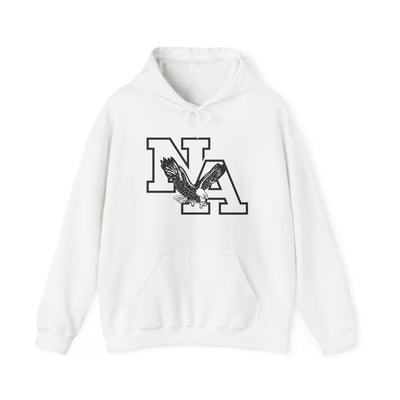 Adult Unisex White/Black Classic NA Logo Graphic Hoodie