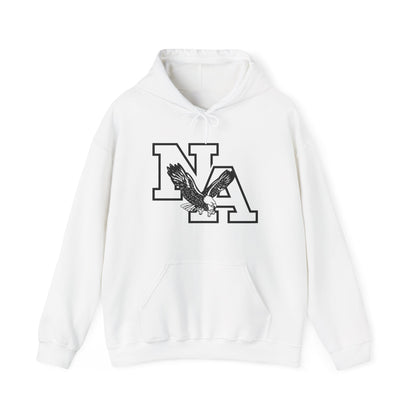 Adult Unisex White/Black Classic NA Logo Graphic Hoodie