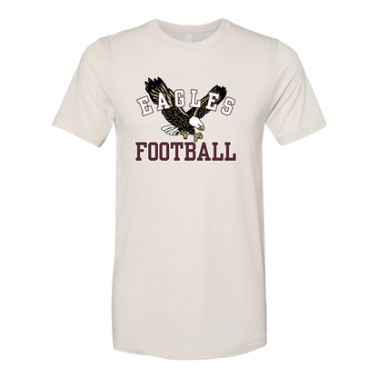 Adult Unisex Super Soft Flying Football Eagle Short Sleeve Graphic Tee