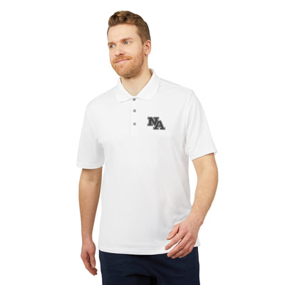 Adult Unisex Adidas Performance Polo with Classic Black Logo Embroidery