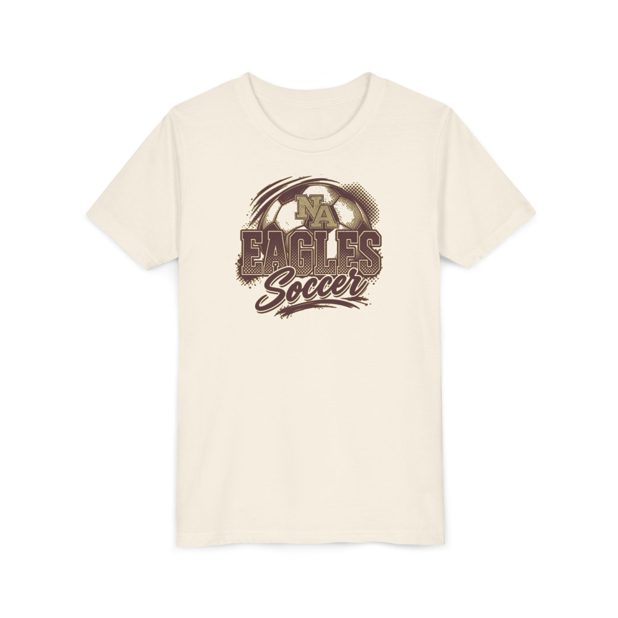 Youth New Albany Eagles Ombre Soccer Graphic Short Sleeve Bella + Canvas Soft Tee