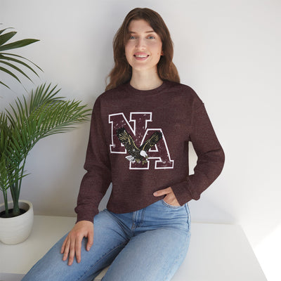 Adult Unisex Maroon Vintage Distressed Logo Graphic Sweatshirt